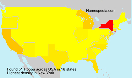 Surname Roopa in USA Surname Roopa in USA