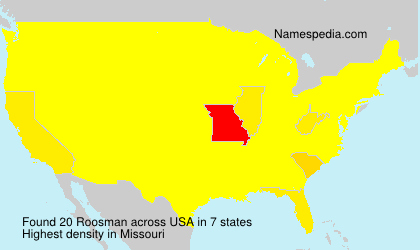 Surname Roosman in USA Surname Roosman in USA