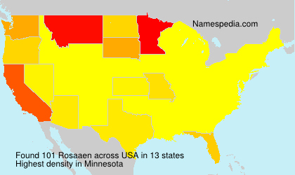 Surname Rosaaen in USA Surname Rosaaen in USA