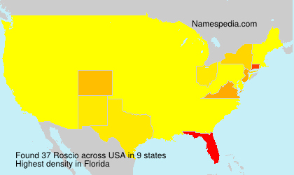Surname Roscio in USA Surname Roscio in USA