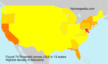 Surname Rosenblit in USA Surname Rosenblit in USA