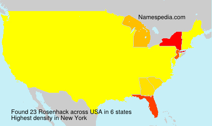 Surname Rosenhack in USA Surname Rosenhack in USA