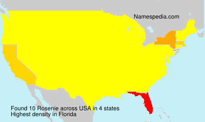 Surname Rosenie in USA Surname Rosenie in USA