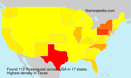 Surname Rosenquest in USA Surname Rosenquest in USA