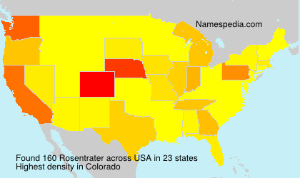 Surname Rosentrater in USA Surname Rosentrater in USA