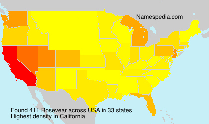 Surname Rosevear in USA Surname Rosevear in USA
