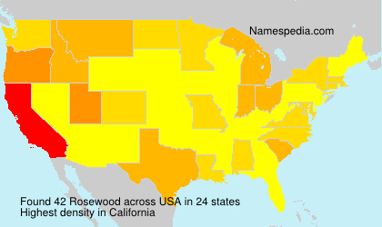Surname Rosewood in USA Surname Rosewood in USA