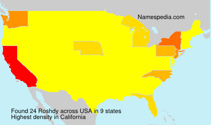 Surname Roshdy in USA Surname Roshdy in USA
