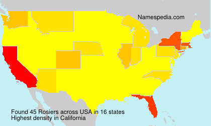 Surname Rosiers in USA Surname Rosiers in USA