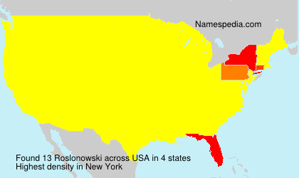 Surname Roslonowski in USA Surname Roslonowski in USA