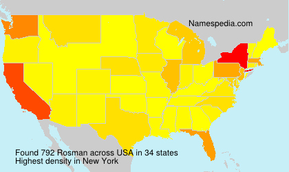 Surname Rosman in USA