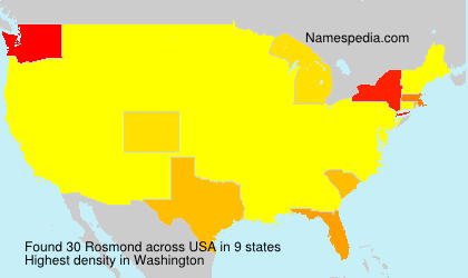 Surname Rosmond in USA Surname Rosmond in USA