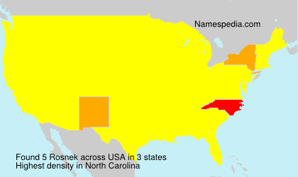 Surname Rosnek in USA Surname Rosnek in USA