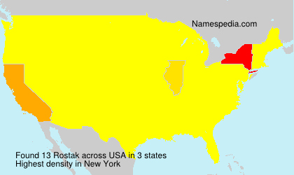 Surname Rostak in USA