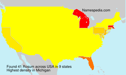 Surname Rosum in USA Surname Rosum in USA