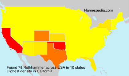 Surname Rothhammer in USA Surname Rothhammer in USA