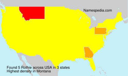 Surname Rothie in USA Surname Rothie in USA