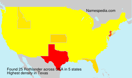 Surname Rothlander in USA Surname Rothlander in USA