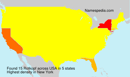 Surname Rotkopf in USA Surname Rotkopf in USA