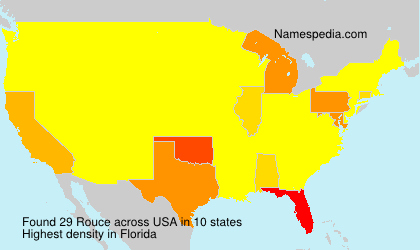 Surname Rouce in USA Surname Rouce in USA