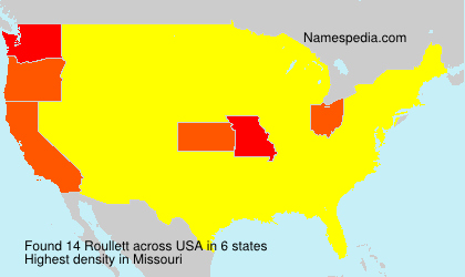 Surname Roullett in USA Surname Roullett in USA