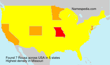 Surname Rousa in USA Surname Rousa in USA