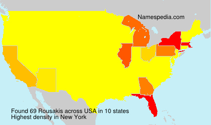 Surname Rousakis in USA Surname Rousakis in USA