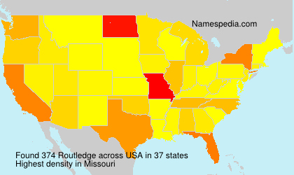 Surname Routledge in USA Surname Routledge in USA