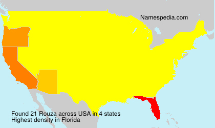 Surname Rouza in USA Surname Rouza in USA