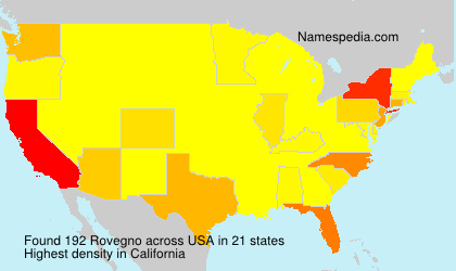 Surname Rovegno in USA Surname Rovegno in USA