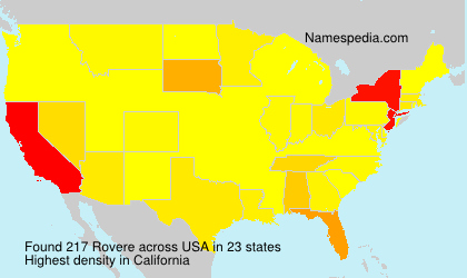 Surname Rovere in USA Surname Rovere in USA
