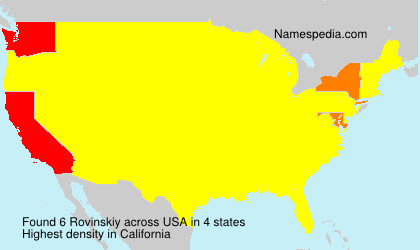 Surname Rovinskiy in USA Surname Rovinskiy in USA
