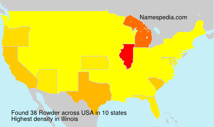 Surname Rowder in USA Surname Rowder in USA