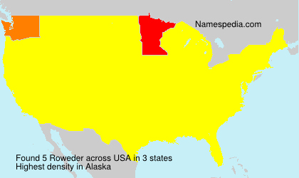 Surname Roweder in USA Surname Roweder in USA
