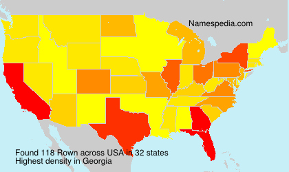Surname Rown in USA Surname Rown in USA