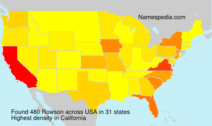 Surname Rowson in USA Surname Rowson in USA