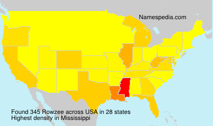 Surname Rowzee in USA Surname Rowzee in USA