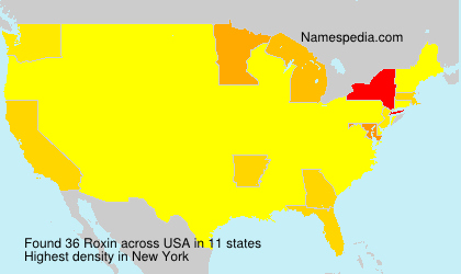 Surname Roxin in USA Surname Roxin in USA