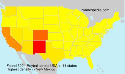 Surname Roybal in USA Surname Roybal in USA