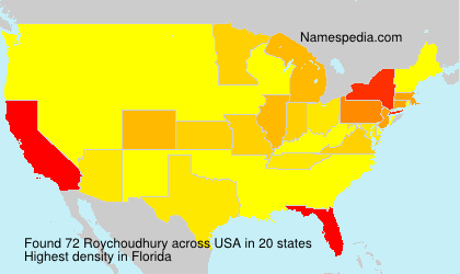 Surname Roychoudhury in USA Surname Roychoudhury in USA