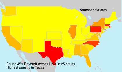 Surname Roycroft in USA Surname Roycroft in USA