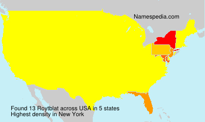 Surname Roytblat in USA Surname Roytblat in USA