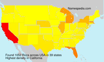 Surname Roza in USA Surname Roza in USA