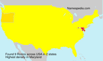 Surname Rozics in USA Surname Rozics in USA
