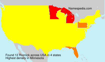 Surname Roznick in USA Surname Roznick in USA