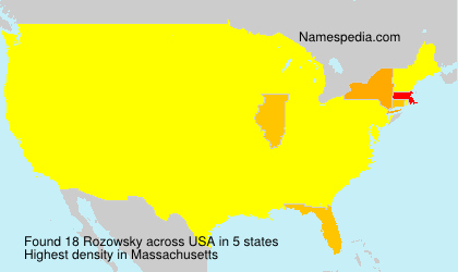 Surname Rozowsky in USA Surname Rozowsky in USA