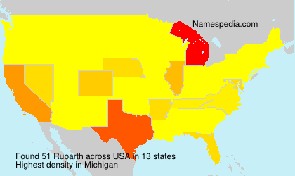 Surname Rubarth in USA Surname Rubarth in USA