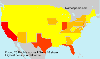 Surname Rubble in USA Surname Rubble in USA