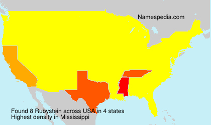 Surname Rubystein in USA Surname Rubystein in USA