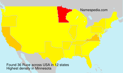 Surname Ruce in USA Surname Ruce in USA
